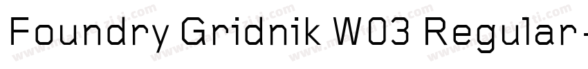 Foundry Gridnik W03 Regular字体转换